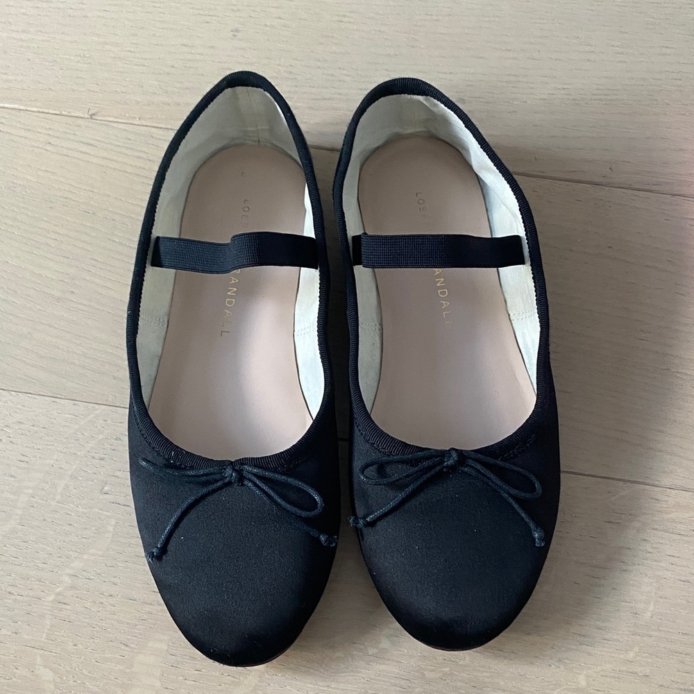 Loeffler Randall Black Ballet Flats with Bow